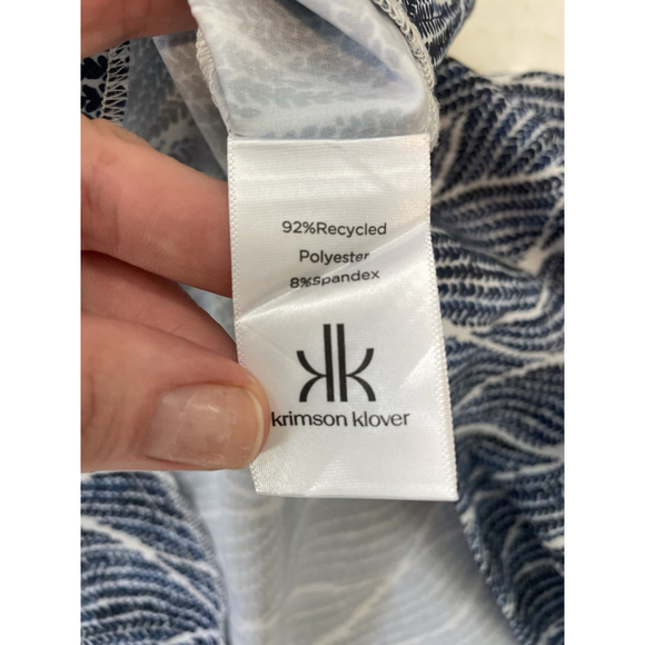 Krimson Klover Navy And White Printed Strappy Summer Mini Dress Size Medium - Picture 9 of 9